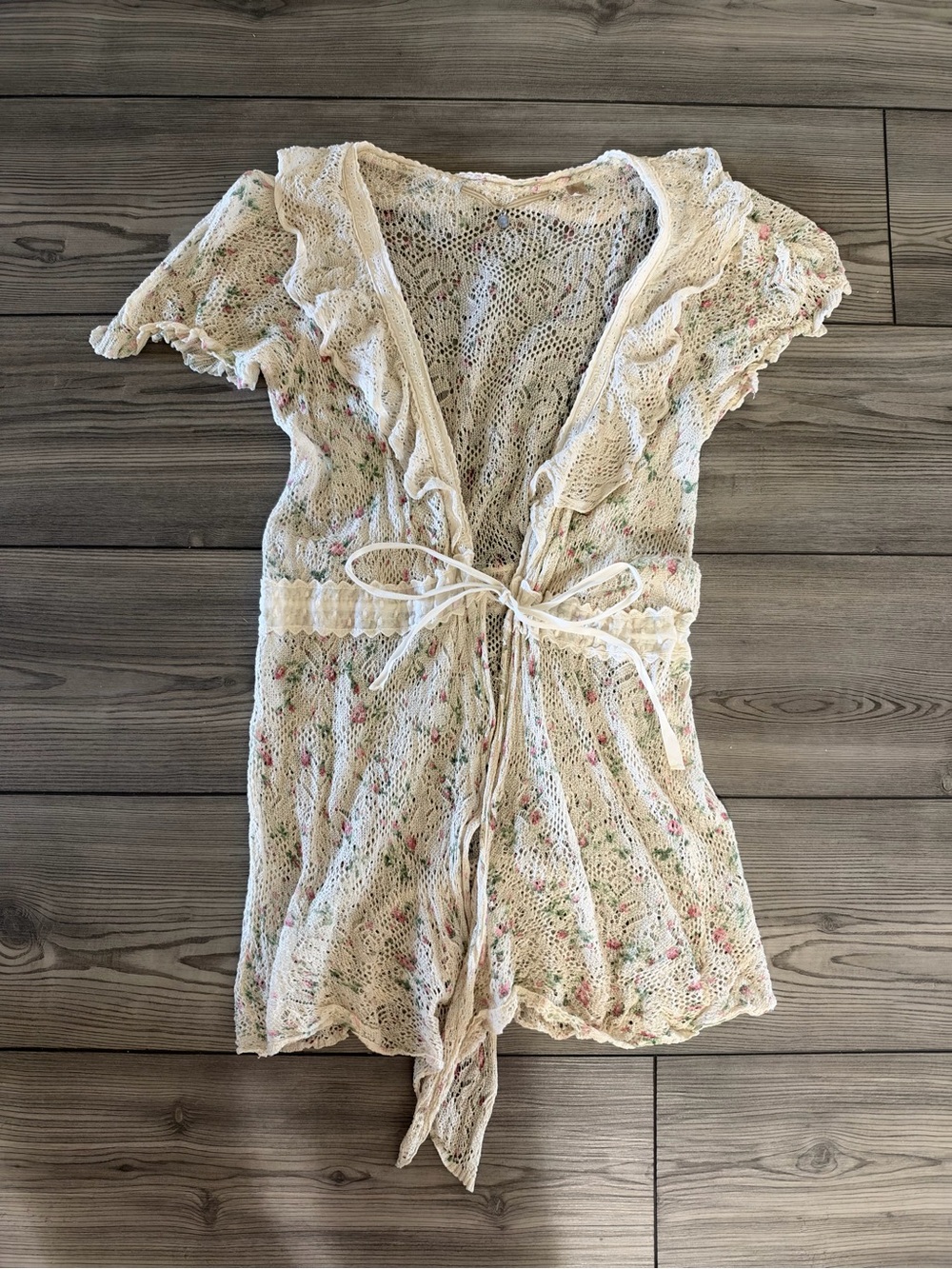Vintage anthropologie lace top floral lace top